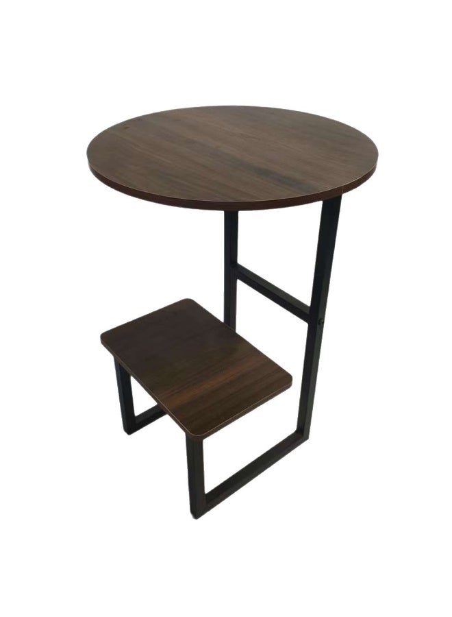 DubaiGallery Contemporary Brown Coffee Side Table with Shelf A modern side table designed for everyday living. The Brown finish top adds luxury, while the lower shelf keeps items organized. Great for small spaces, apartments, or cozy reading corners. - Image 1